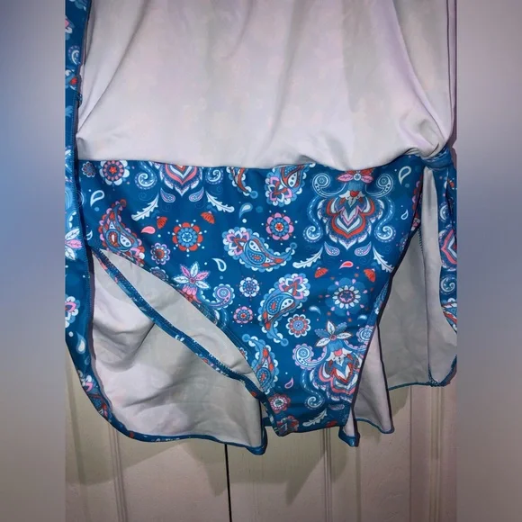 Eomenie One Piece Swimdress Swimsuit Tummy Control Skirt Bathing Suit - Picture 5 of 9